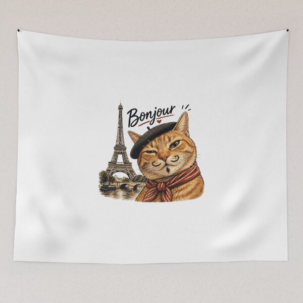 Item preview, Cute Paris Cat Graphic designed and sold by McPurrface.