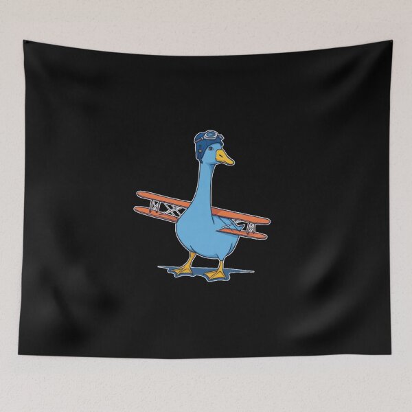 Item preview, Funny Blue Duck Pilot Ready For Takeoff - Whimsical Aviation Gift designed and sold by Cust-tshirts.