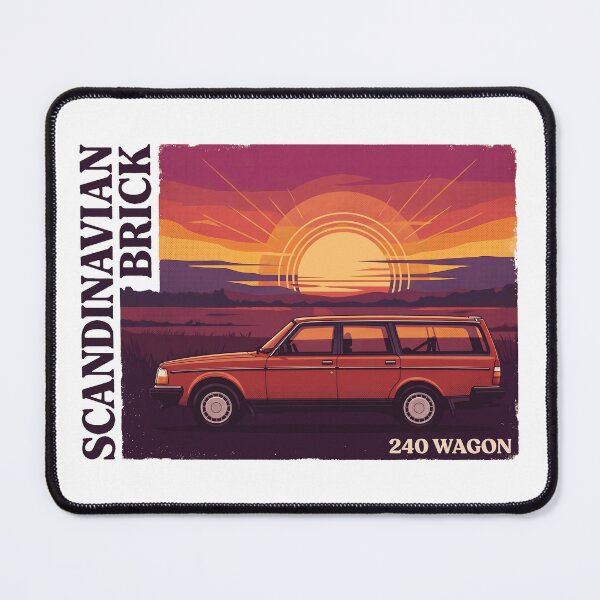 Item preview, 240 Wagon Red Retro Sunset Scandinavian Brick designed and sold by Off-Road-Zone.