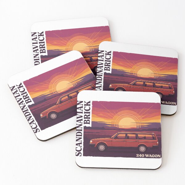 Item preview, 240 Wagon Red Retro Sunset Scandinavian Brick designed and sold by Off-Road-Zone.