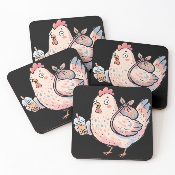 Item preview, Traveling Pastel Boba Hen designed and sold by Emegan Print Art.