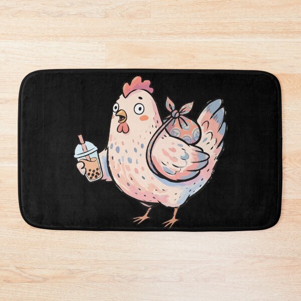 Item preview, Traveling Pastel Boba Hen designed and sold by Emegan Print Art.