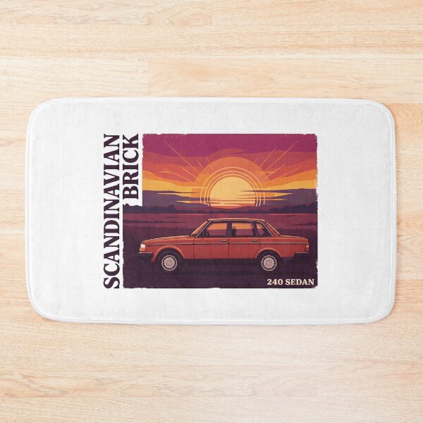Item preview, 240 Sedan Red Retro Sunset Scandinavian Brick designed and sold by Off-Road-Zone.