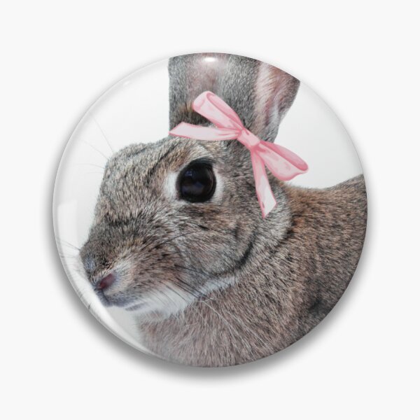 Item preview, Rabbit with pink bow designed and sold by madebyAnnie0.
