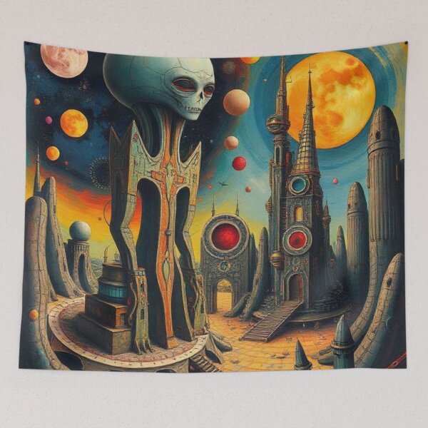 Item preview, Alien Landscape in Vibrant Colors designed and sold by RAISC.