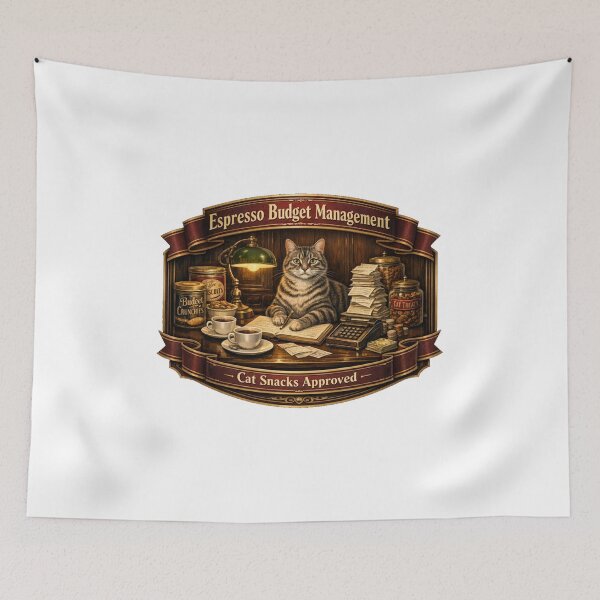 Item preview, Espresso Budget Management Department Funny Cat Coffee Design designed and sold by YMLux.