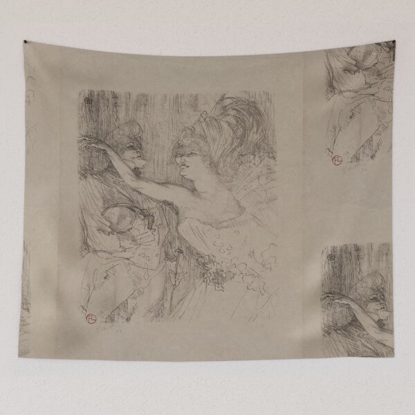 Item preview, Guy and Mealy in Paris Qui Marche by Henri de Toulouse-Lautrec | Vintage Cabaret Art Print designed and sold by artofuniverse.