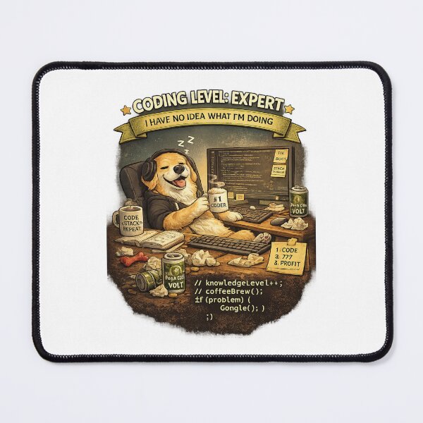 Item preview, Coding Level: Expert – Funny Programmer Dog Coding designed and sold by YamiSociety.