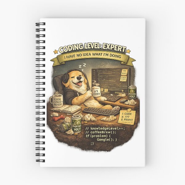 Item preview, Coding Level: Expert – Funny Programmer Dog Coding designed and sold by YamiSociety.
