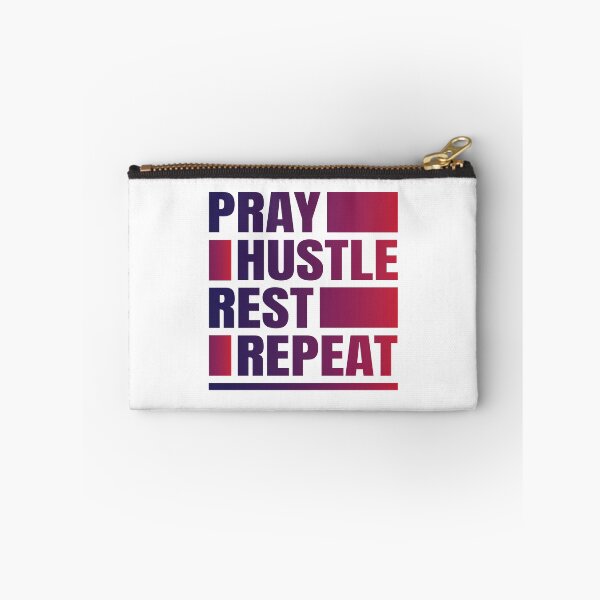 Item preview, Pray Hustle Rest Repeat Inspirational Hustler Quote T-Shirt designed and sold by aspireelevate.