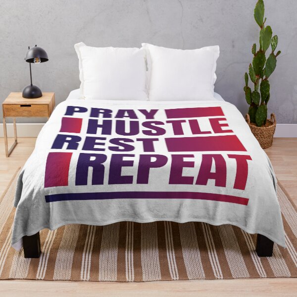 Item preview, Pray Hustle Rest Repeat Inspirational Hustler Quote T-Shirt designed and sold by aspireelevate.