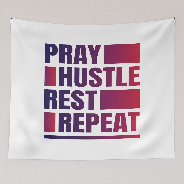 Item preview, Pray Hustle Rest Repeat Inspirational Hustler Quote T-Shirt designed and sold by aspireelevate.