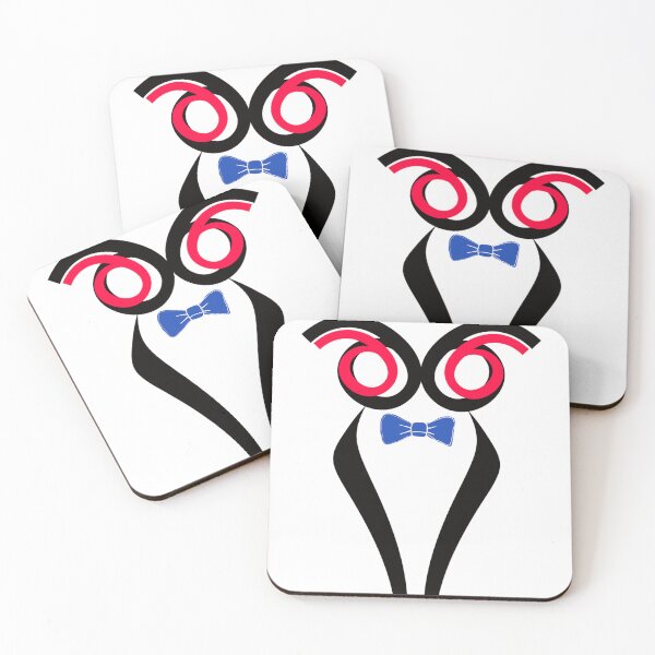 Item preview,  Neon Owl Eyes with Blue Bow Tie Minimalist Dark Aesthetic Design designed and sold by ArhaanFashions.