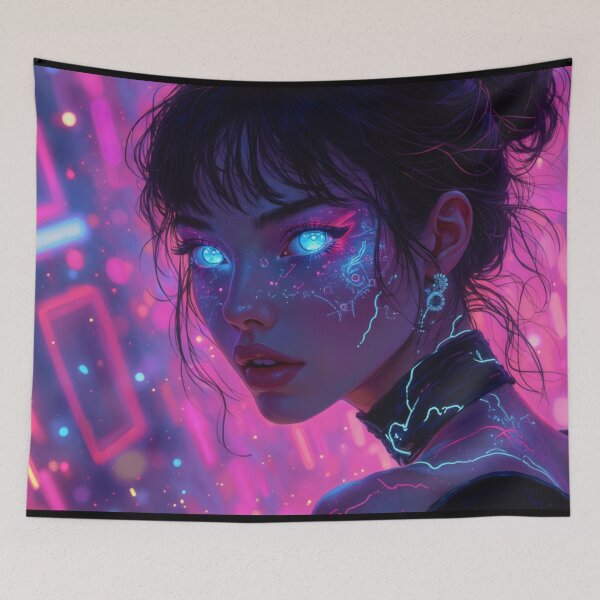 Item preview, Neon Cyberpunk Woman designed and sold by Mary Spencer.