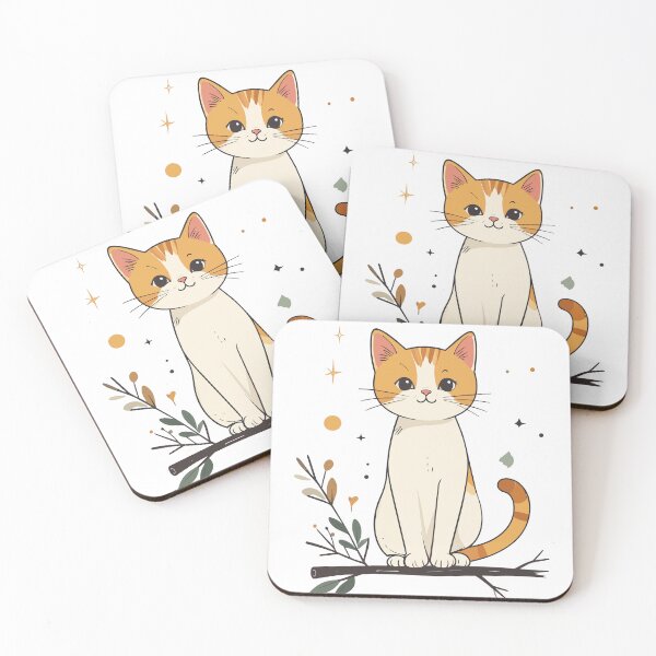 Item preview, Minimalist Ginger Tabby Cat on Branch Celestial Wall Art designed and sold by BestChoiceService.