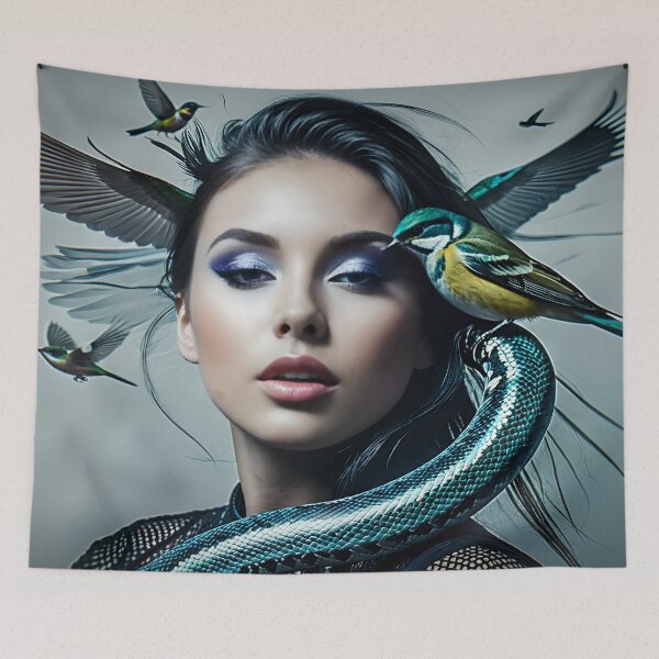 Item preview, Songbirds and Snakes 17 designed and sold by deep-sea-birds.