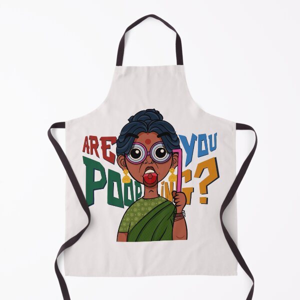 Item preview, Are You Pooping? – Funny Indian Aunty Illustration designed and sold by curushop.