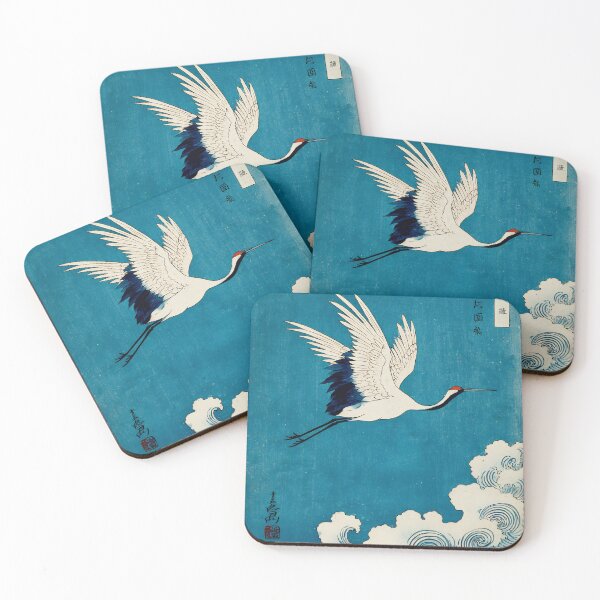 Item preview, Ukiyo e Crane - Minimalist Japanese Zen Wall Art  designed and sold by KJNihonDesigner.