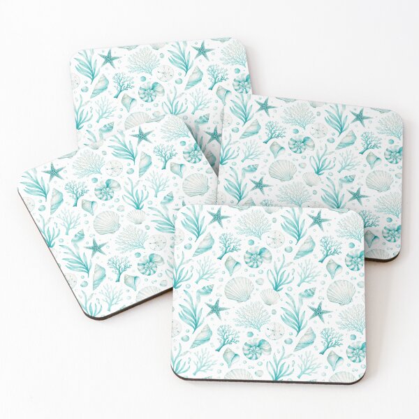 Item preview, White Turquoise Ocean Art designed and sold by AureliasDesignStudio.