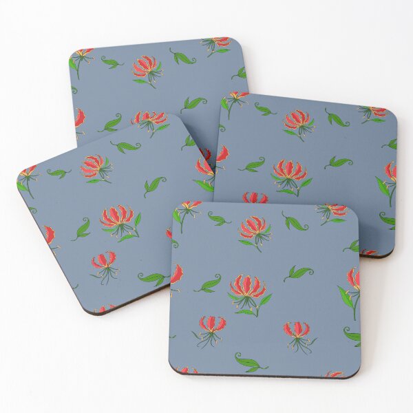 Item preview, Flame Lily Botanical Pattern - Gloriosa Superba  designed and sold by Surya Design Studio.