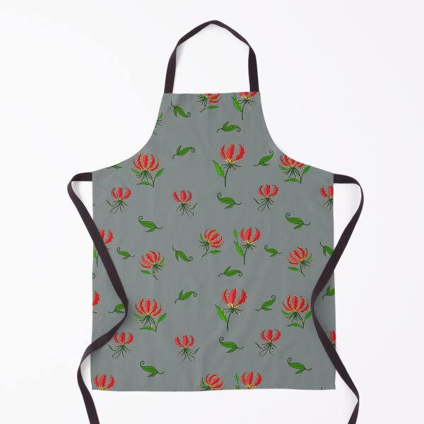 Item preview, Flame Lily Botanical Pattern - Gloriosa Superba designed and sold by Surya Design Studio.