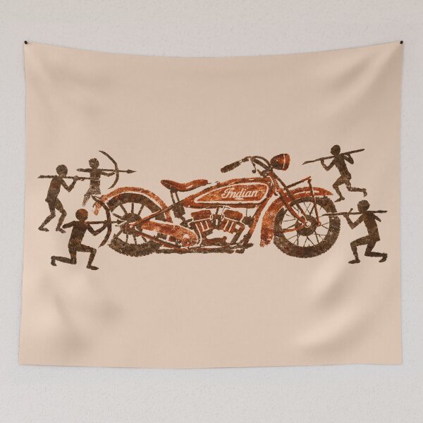 Item preview, Indian Scout 101 1928 Naive Design – Prehistoric Motorcycle Art designed and sold by EdGraphy.