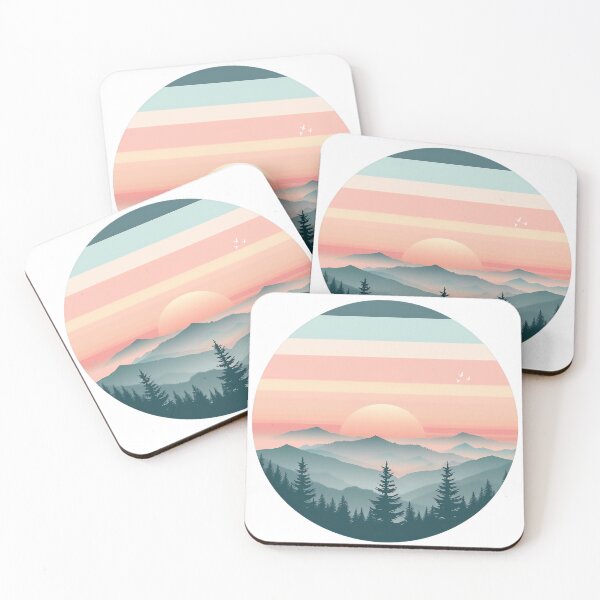 Item preview, Forest Sunset on Mountain designed and sold by felix.illustrates.