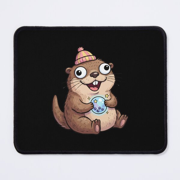 Item preview, Chibi Beanie Otter with Magical Orb designed and sold by Emegan Print Art.