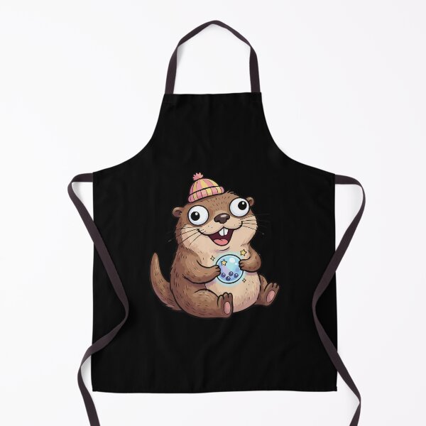 Artikelvorschau, Chibi-Beanie-Otter mit magischer Kugel entworfen und verkauft von Emegan Print Art.