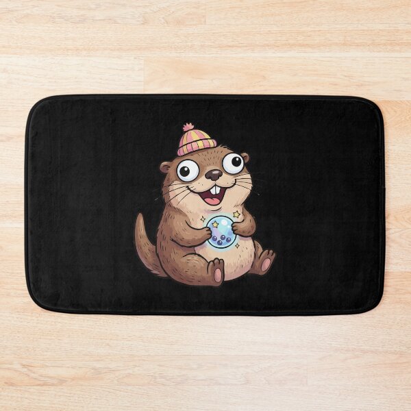 Item preview, Chibi Beanie Otter with Magical Orb designed and sold by Emegan Print Art.