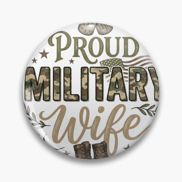 Item preview, Proud Military Wife – Patriotic Army Spouse Design designed and sold by PlumArtDesign.
