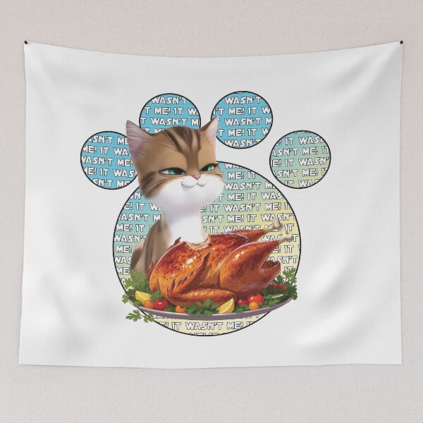Item preview, It Wasn't Me! - Chio Cat Paw Print Turkey Thief designed and sold by CCWorkfloor.