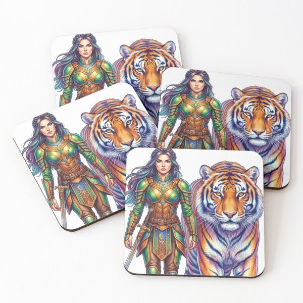 Item preview, The female warrior and the tiger designed and sold by PP&RAINBOW SHOP.