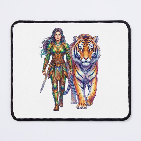 Item preview, The female warrior and the tiger designed and sold by PP&RAINBOW SHOP.