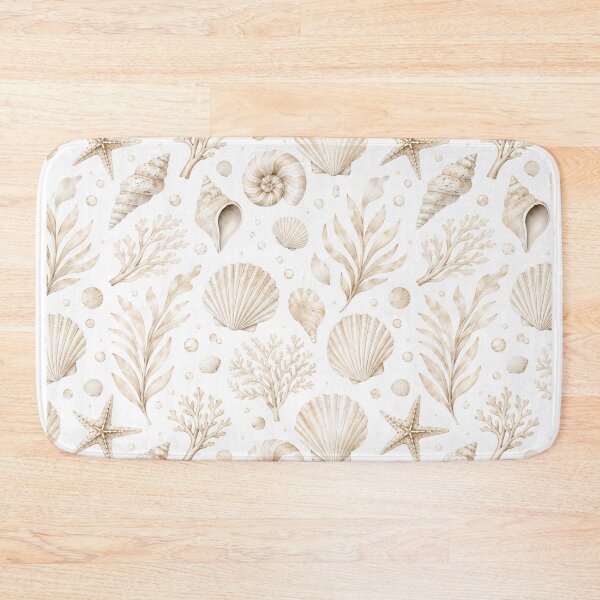 Item preview, White Beige Shells Art designed and sold by AureliasDesignStudio.