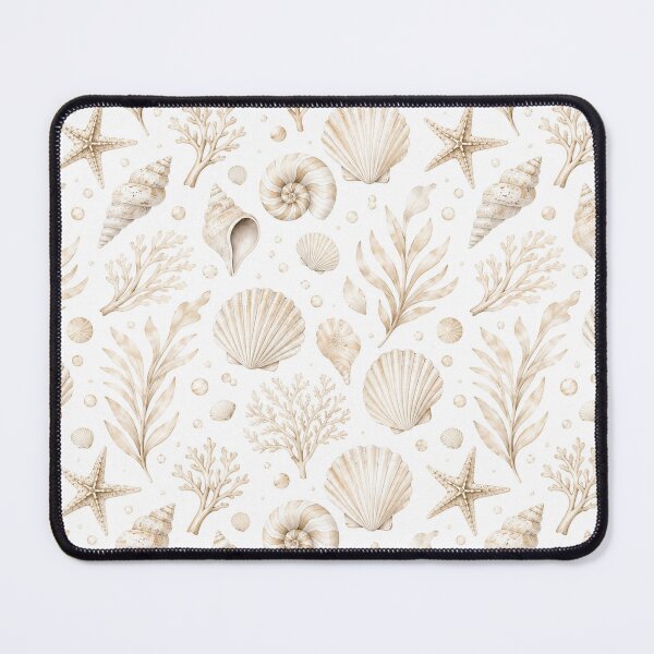 Item preview, White Beige Shells Art designed and sold by AureliasDesignStudio.