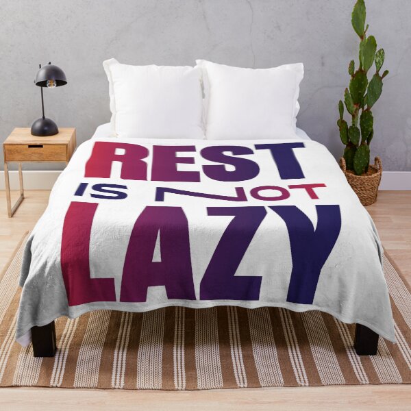 Item preview, Rest Is Not Lazy Self Care Motivational Typography T-Shirt designed and sold by aspireelevate.