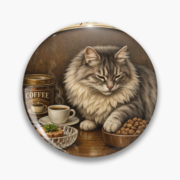 Item preview, Corner Café Budget Critic Funny Cat Coffee Lover Design designed and sold by YMLux.