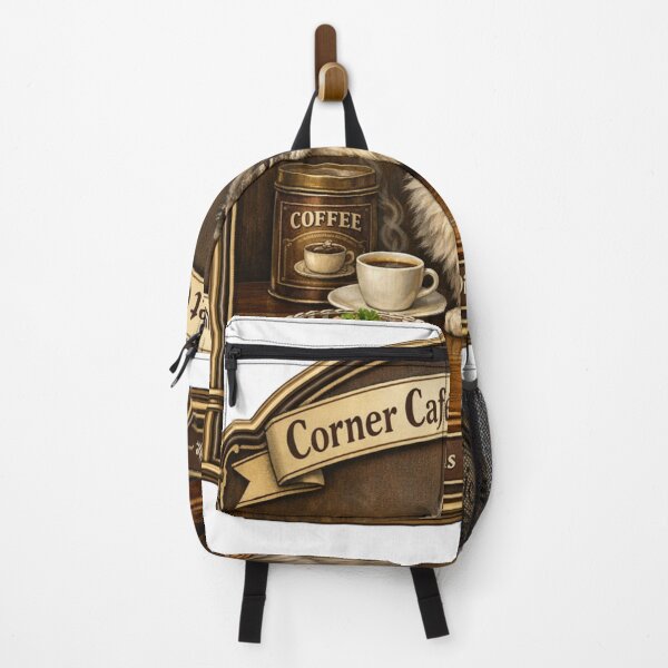 Item preview, Corner Café Budget Critic Funny Cat Coffee Lover Design designed and sold by YMLux.