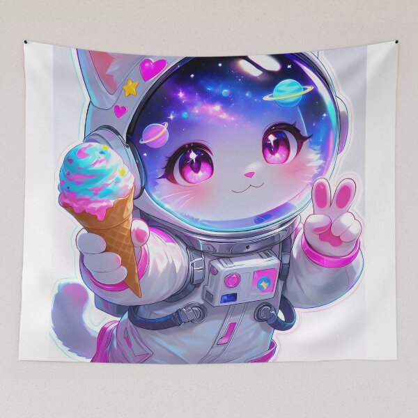 Item preview, Space cat astronaut designed and sold by friendly-pic.