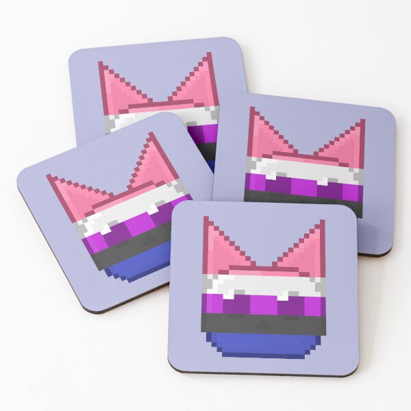 Item preview, Genderfluid Pixel Pride Cat designed and sold by Lilac-Cat.