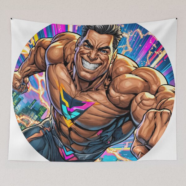 Item preview, Sticker - Decal - Neon Hero Charging Forward #22 designed and sold by ForeverPrintsOK.