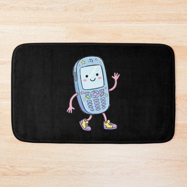 Item preview, Friendly Blue Retro Mobile Character designed and sold by Emegan Print Art.
