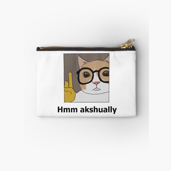 Item preview, Hmm actually cat meme illustration designed and sold by Suunart.