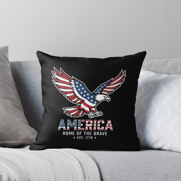Item preview, America Home of the Brave Patriotic Eagle Est 1776 designed and sold by Off-Road-Zone.