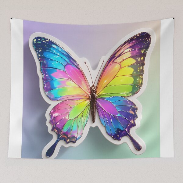 Item preview, Butterfly  sticker designed and sold by friendly-pic.