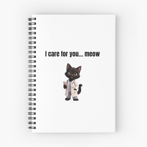 Item preview, I Care For You Meow - Cute 3D Black Doctor Cat designed and sold by PeplumiArt.