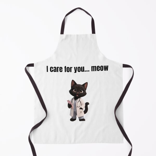 Item preview, I Care For You Meow - Cute 3D Black Doctor Cat designed and sold by PeplumiArt.