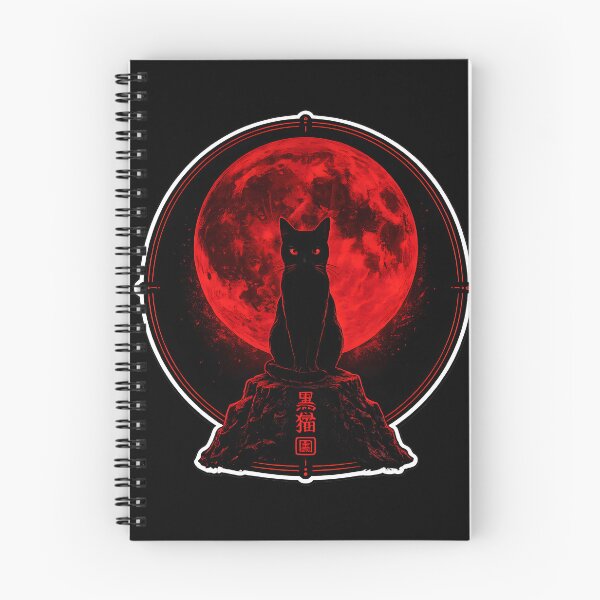 Item preview, Blood Moon Black Cat – Japanese Gothic Anime Aesthetic designed and sold by artdesingart.