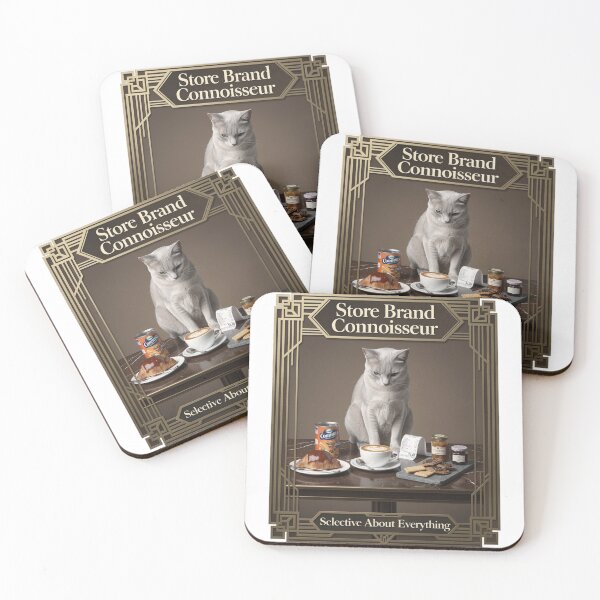 Item preview, Store Brand Connoisseur Funny Cat Coffee Lifestyle Art designed and sold by YMLux.